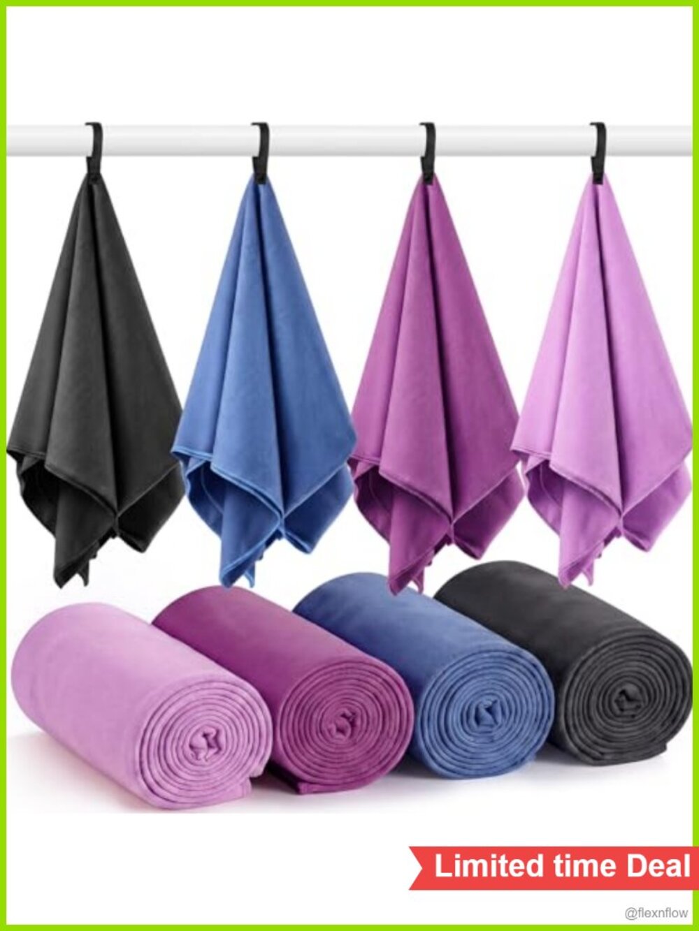 Microfiber Gym Bath Towels 4 Pack 63x32 Fast Drying Shower Towel Set